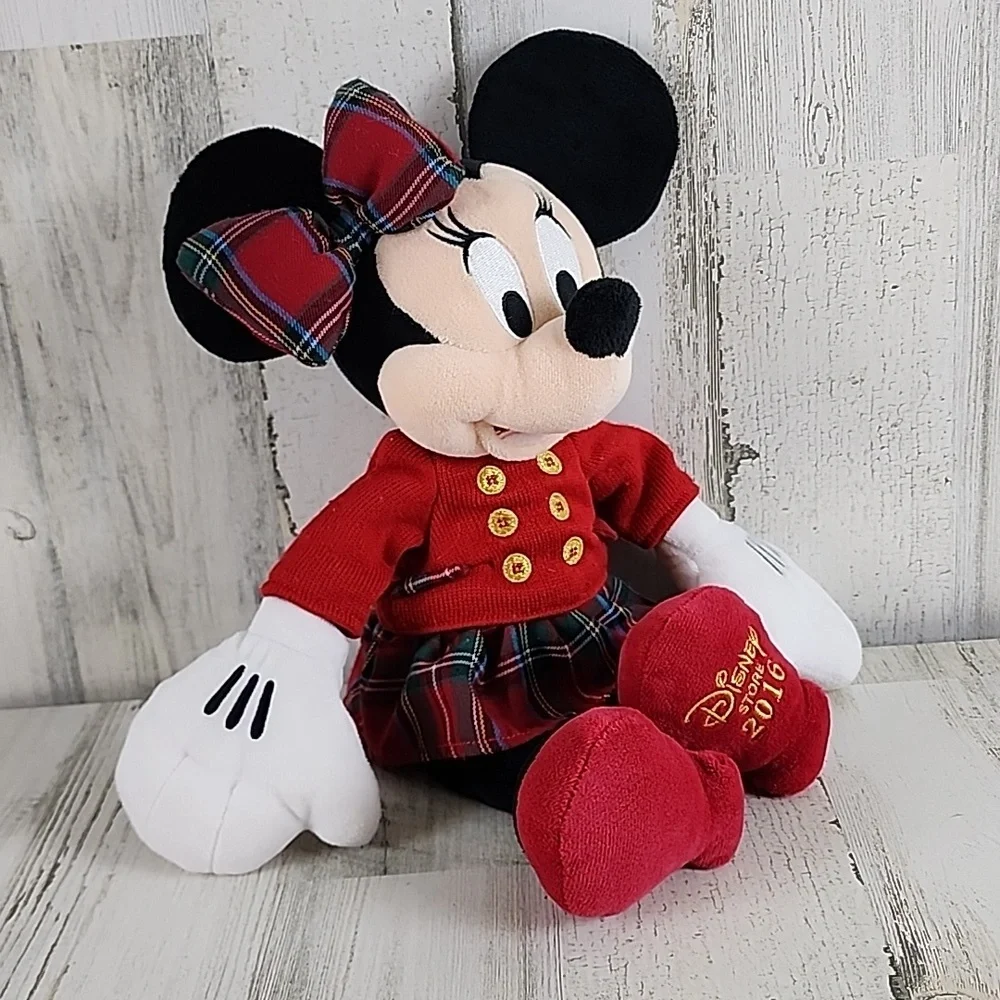 Disney Minnie Mouse Disney Store Holiday 2016 plaid skirt and bow